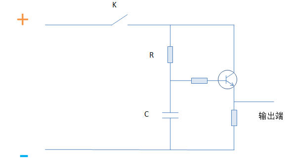 三極管電路表示延時(shí)開關(guān)