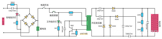 電蚊拍電路圖