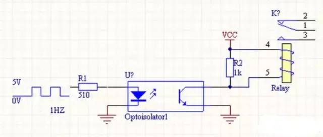 光耦驅動繼電器電路