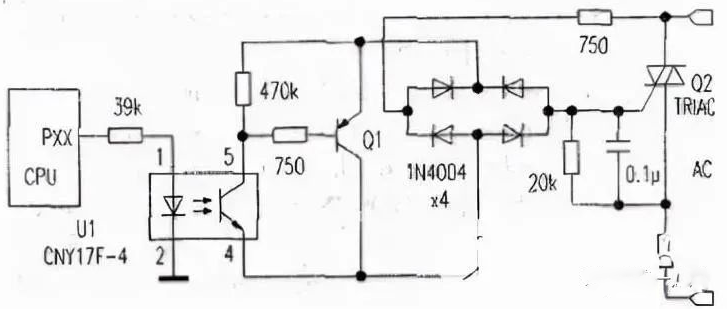 光耦驅動繼電器電路