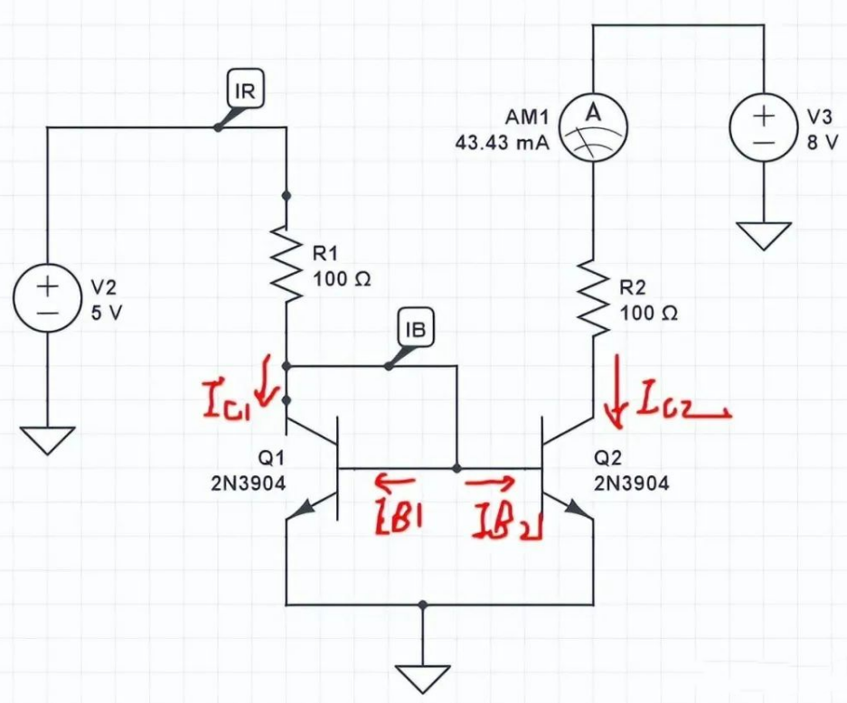 三極管應(yīng)用電流鏡像電路